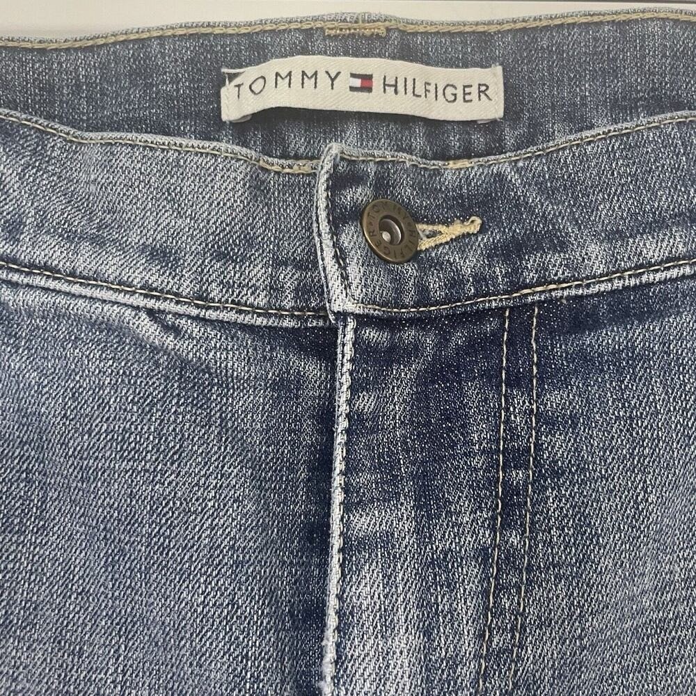 Tommy Hilfiger Embroidered Denim Floral Ankle Jeans Boho 70s Retro Festival 12 - Picture 3 of 14